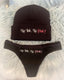 GIFT for HER - THIGHBRUSH® "No Ink, No Pink!" Beanie and Thong Underwear - THIGHBRUSH®