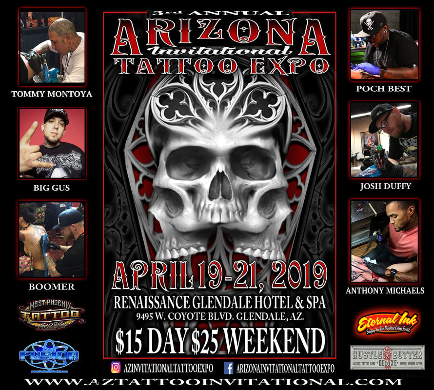 Get THIGHBRUSH® Gear at the 3rd Annual Arizona Tattoo Invitational in Glendale, AZ - 4/19-4/21/2019