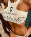 THIGHBRUSH® - Makes Me WET! - Women's Cropped Top - White