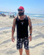 THIGHBRUSH® - LOGO BLAST - Men's Board Shorts - Black