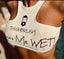 THIGHBRUSH® - Makes Me WET! - Women's Cropped Top - White