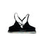 THIGHBRUSH® - Women's Criss Cross Front Bra - Black with Silver
