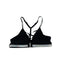 THIGHBRUSH® - Women's Criss Cross Front Bra - Black with Silver