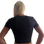 THIGHBRUSH® - Women's Twisted Cut Out Crop Top - Black