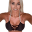 THIGHBRUSH® - Women's Criss Cross Front Bra - Black with Silver