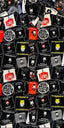 THIGHBRUSH® - STICKER BOMB - Men's Party Shirt - Black