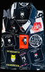 THIGHBRUSH® - STICKER BOMB - Men's Party Shirt - Black