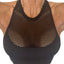 THIGHBRUSH® - Women's Mesh Front Bra Top - Black