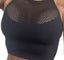 THIGHBRUSH® - Women's Mesh Front Bra Top - Black