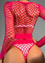 THIGHBRUSH® - Fishnet Top and Panties Set - Pink