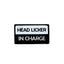 THIGHBRUSH® - HEAD LICKER IN CHARGE - Rectangular Patch - Black and White