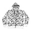 THIGHBRUSH® - LOGO BLAST - UNISEX ZIPPER HOODIE - White