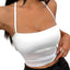 THIGHBRUSH® - Women's White and Sheer Mesh Halter Top