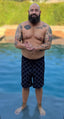 THIGHBRUSH® - X MARKS THE SPOT - Men's Board Shorts - Black
