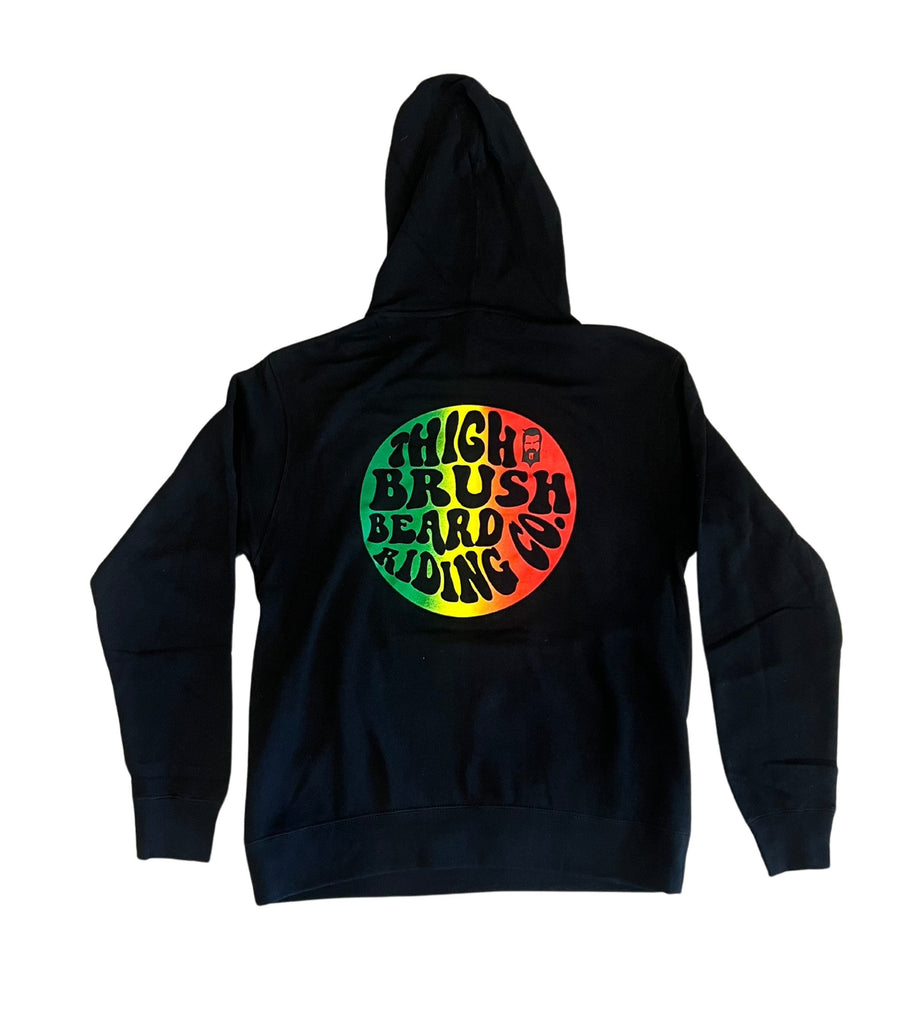 THIGHBRUSH® BEARD RIDING COMPANY - "420" Unisex Hooded Sweatshirt - Black