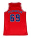 THIGHBRUSH® ATHLETICS - THIGHBRUSH 69 - MEN'S BASKETBALL JERSEY - RED