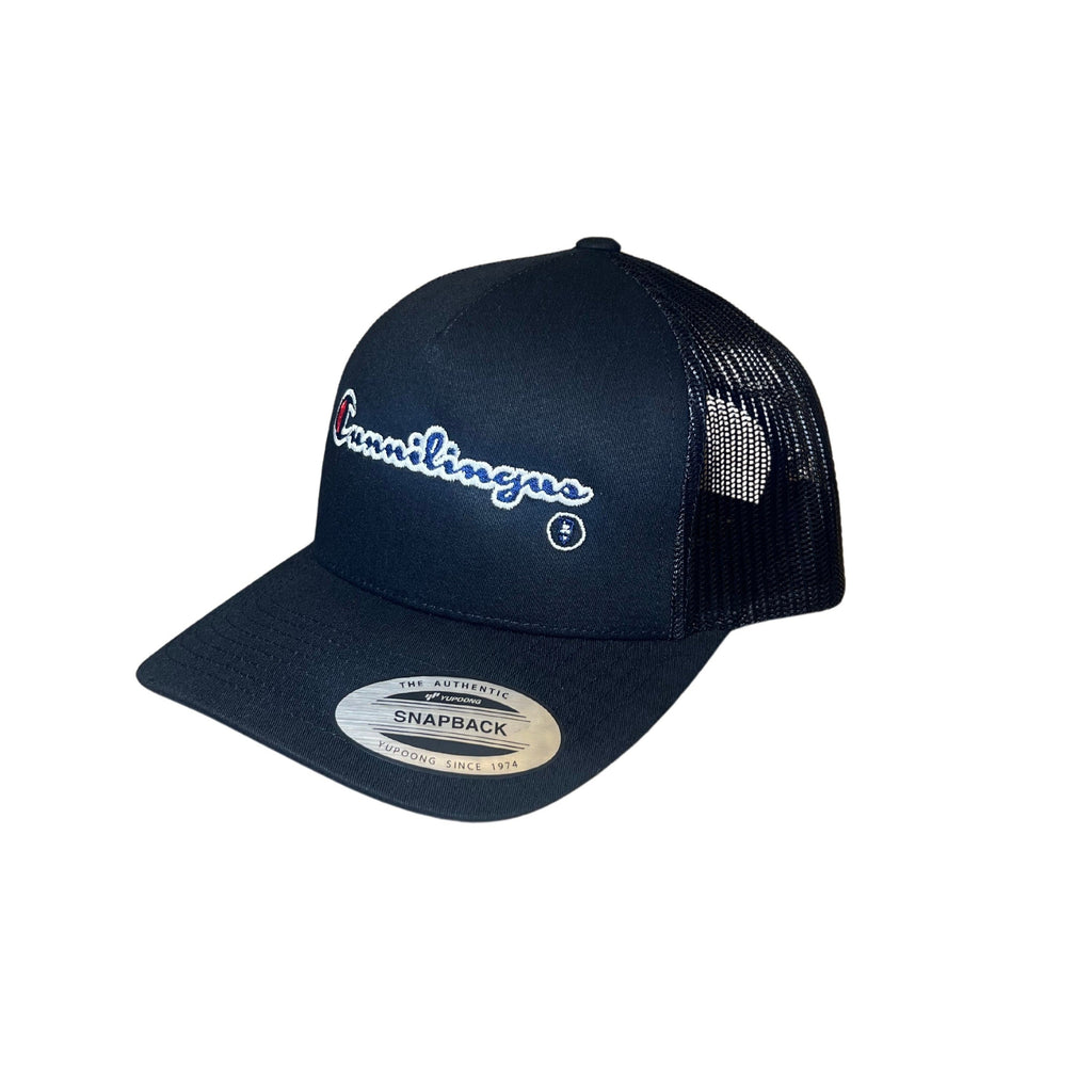 THIGHBRUSH® - CUNNILINGUS - Trucker Snapback Hat - Black