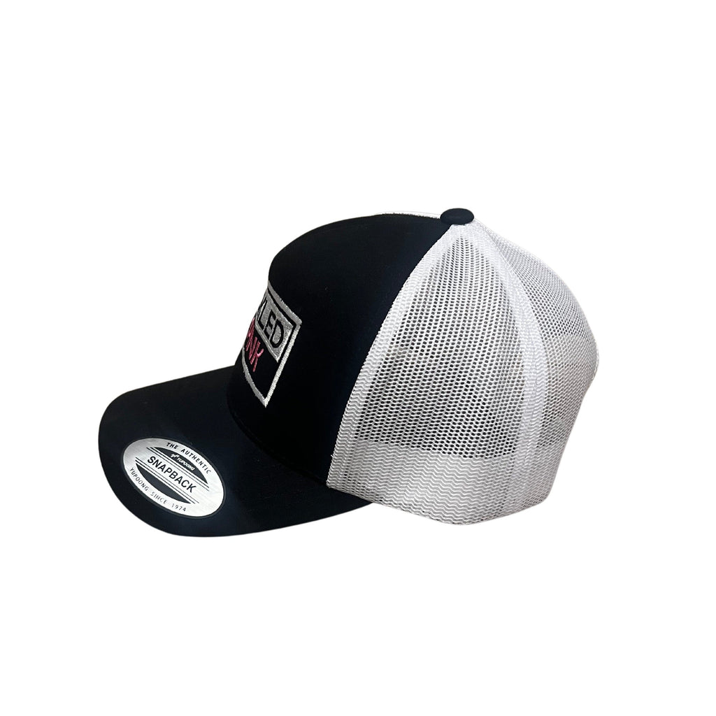 THIGHBRUSH® - TICKLED PINK - Trucker Snapback Hat  - Black and White