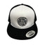 THIGHBRUSH® BEARD RIDING COMPANY - Trucker Snapback Hat - White and Black - Flat Bill