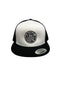THIGHBRUSH® BEARD RIDING COMPANY - Trucker Snapback Hat - White and Black - Flat Bill