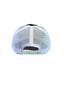 THIGHBRUSH® BEARD RIDING COMPANY - Trucker Snapback Hat - Black and White - Flat Bill - Neon Blue