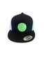 THIGHBRUSH® BEARD RIDING COMPANY - Trucker Snapback Hat - Black and White - Flat Bill - Neon Green
