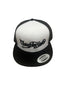 THIGHBRUSH® “OUTLAW" - Flat Bill Trucker Snapback Hat - White and Black