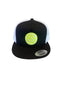 THIGHBRUSH® BEARD RIDING COMPANY - Trucker Snapback Hat - Black and White - Flat Bill - Neon Yellow