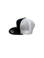 THIGHBRUSH® BEARD RIDING COMPANY - Trucker Snapback Hat - Black and White - Flat Bill - Neon Pink