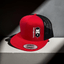 THIGHBRUSH® - Flat Bill Trucker Snapback Hat - Red and Black