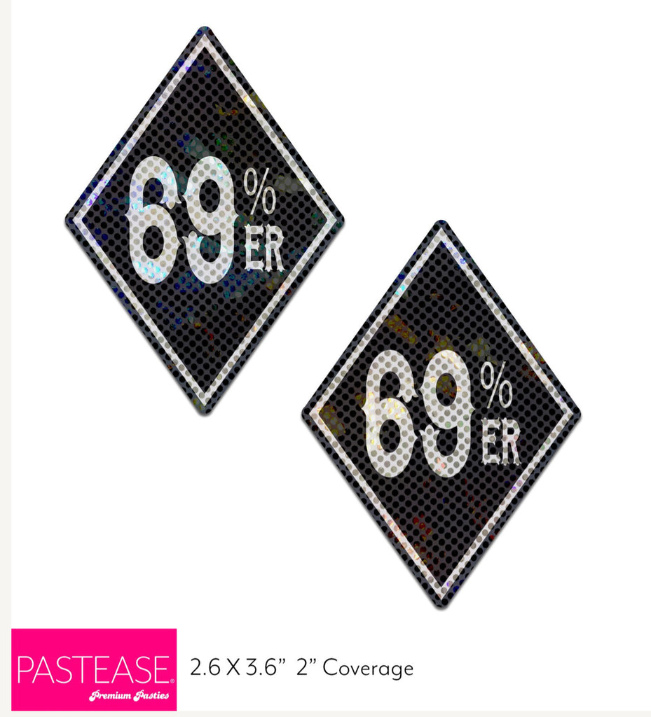 PASTEASE® Premium Pasties - THIGHBRUSH® "69% ER DIAMOND COLLECTION" - Black Shimmer