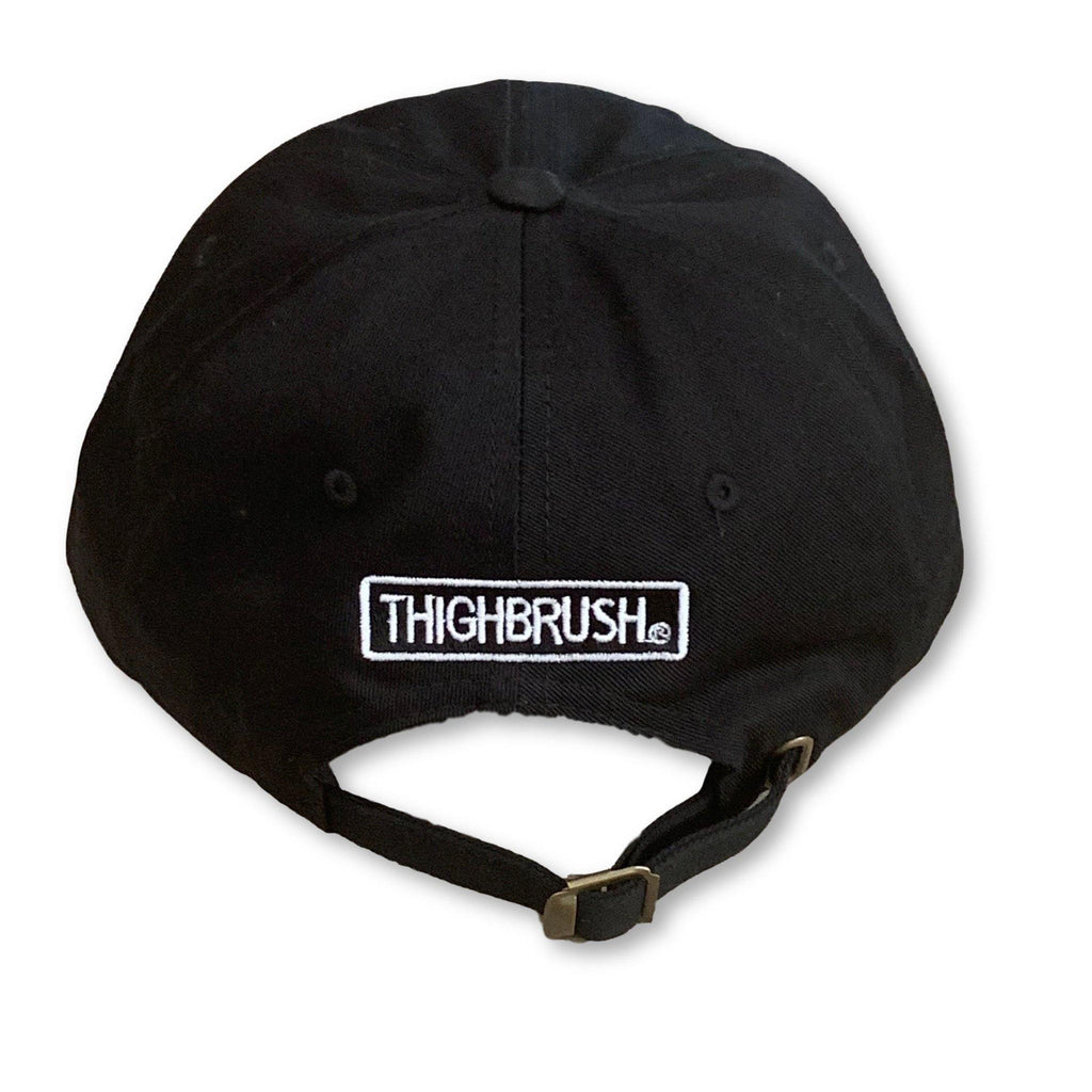 THIGHBRUSH® - Dad Hat - Black on Black with 2-Tone Face Logo - thighbrush