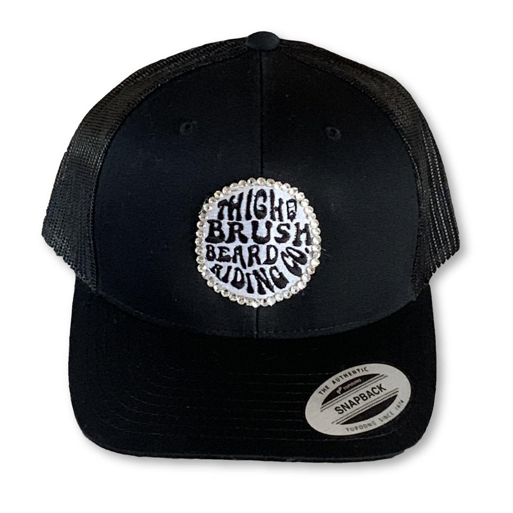 THIGHBRUSH® BEARD RIDING COMPANY - "Bling" Trucker Snapback Hat - Black