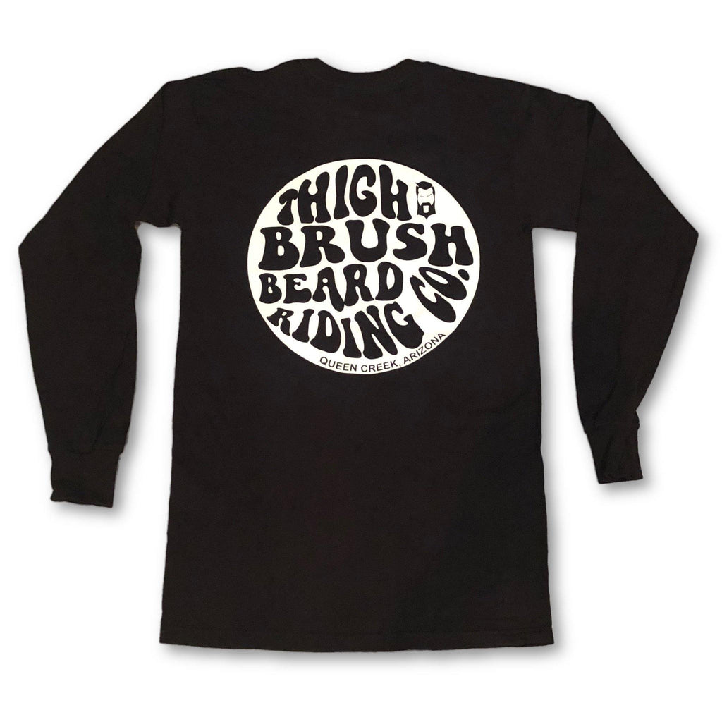 THIGHBRUSH® BEARD RIDING COMPANY - Unisex Long Sleeve Logo T-Shirt - Black - thighbrush