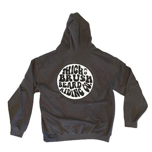 THIGHBRUSH® BEARD RIDING COMPANY - Unisex Hooded Sweatshirt - Heather Charcoal Grey