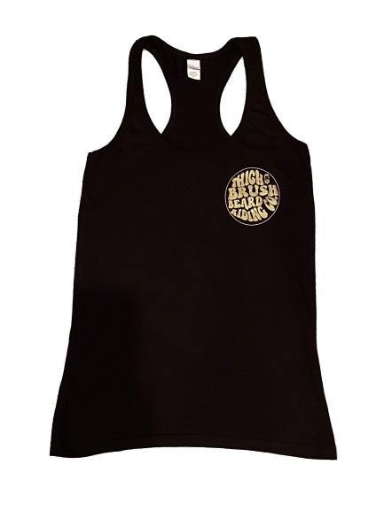 THIGHBRUSH® BEARD RIDING COMPANY - Women's Logo Tank Top - Black with Gold