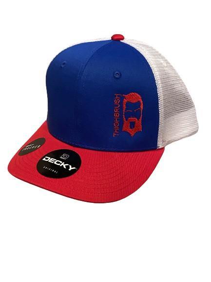 THIGHBRUSH® - "LIMITED EDITION" - Trucker Snapback Hat - Red, White and Blue