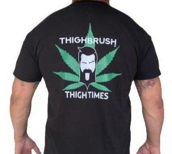 PREMIUM EDITION - THIGHBRUSH® - "THIGH TIMES" - Men's T-Shirt - Black - THIGHBRUSH®