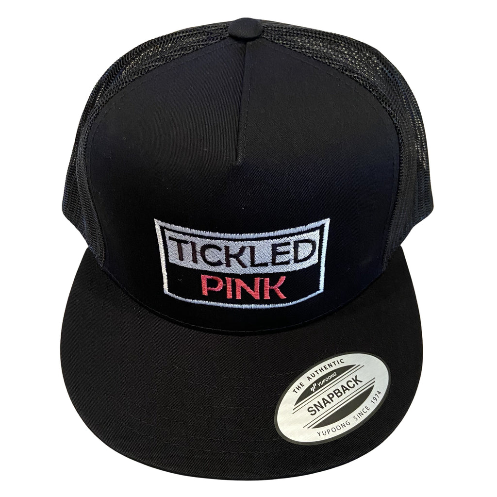 THIGHBRUSH® - TICKLED PINK - Trucker Snapback Hat - Flat Bill - Black