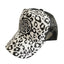THIGHBRUSH® BEARD RIDING COMPANY - Trucker Snapback or Ponytail Hat - White Leopard