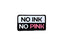 THIGHBRUSH® - “NO INK NO PINK” Rectangular Patch - Black and White with Pink