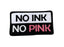THIGHBRUSH® - “NO INK NO PINK” Rectangular Patch - Black and White with Pink