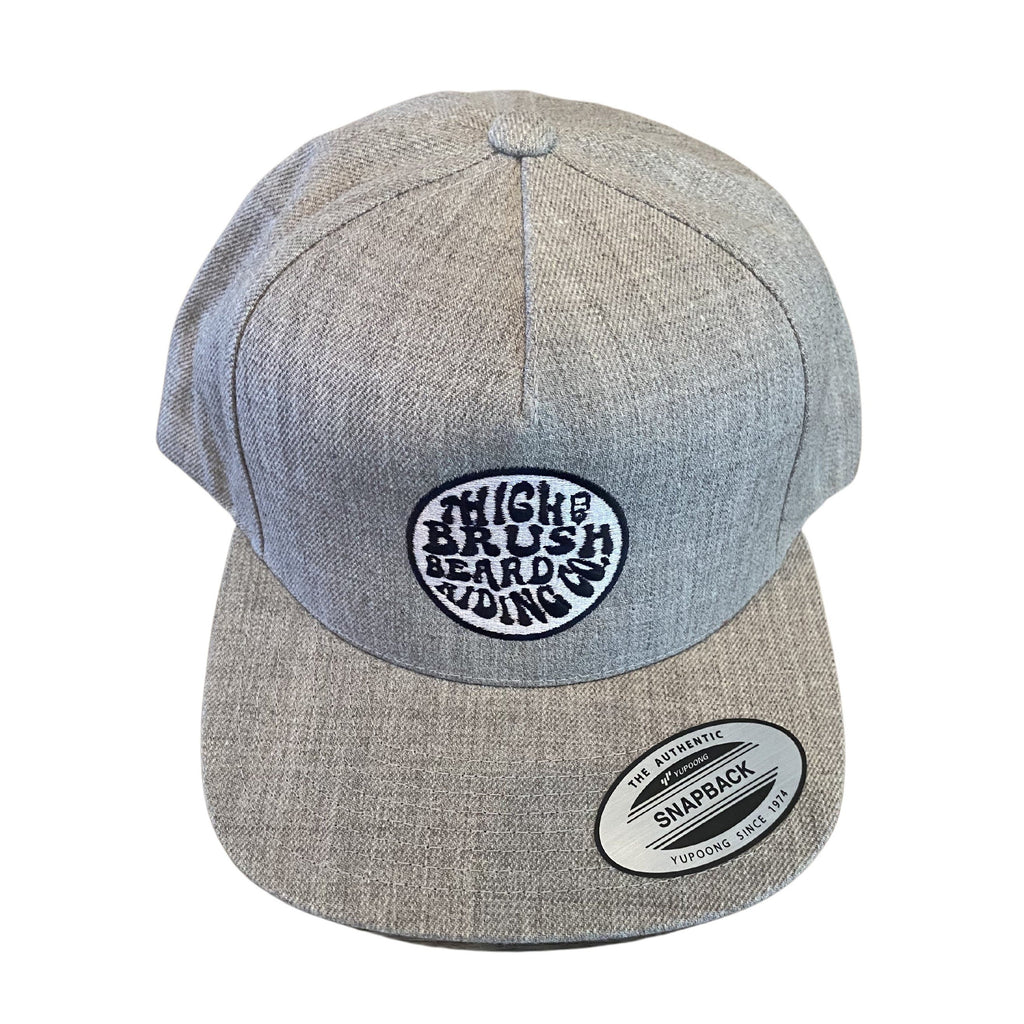 THIGHBRUSH® BEARD RIDING COMPANY - Wool Blend Snapback Hat - Heather Grey - Flat Bill