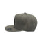 THIGHBRUSH® APPAREL COMPANY - Wool Blend Snapback Hat with Leather Patch - Heather Grey - Flat Bill