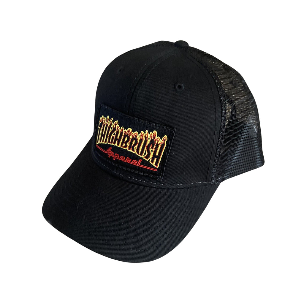 THIGHBRUSH® APPAREL - "EN FUEGO" - Trucker Snapback Hat - Black