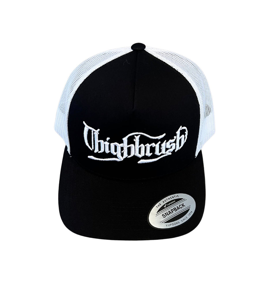THIGHBRUSH® “OUTLAW" - Trucker Snapback Hat - Black and White