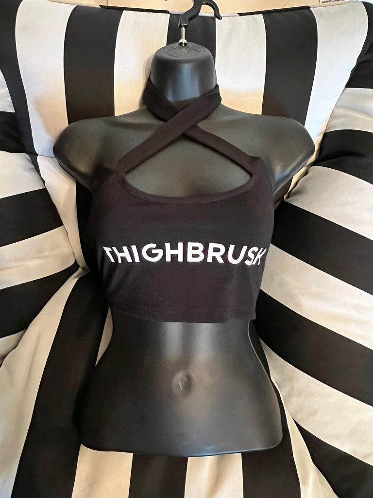 THIGHBRUSH® - Women's Criss-Cross Front Top - Black