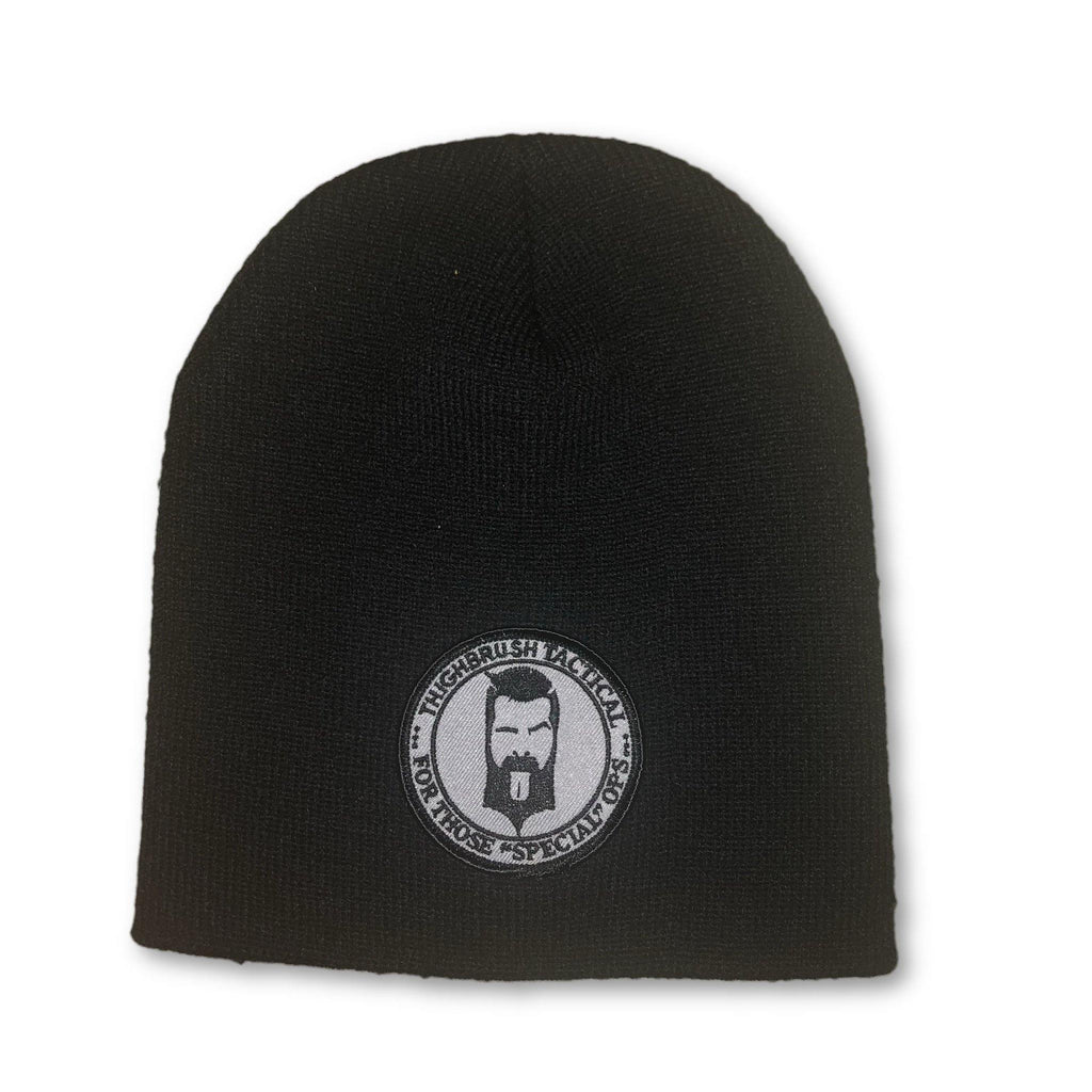 THIGHBRUSH® TACTICAL Beanies - "For Those Special Ops" Patch on Front - Black - thighbrush