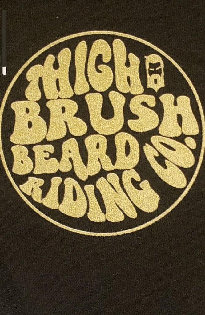 THIGHBRUSH® BEARD RIDING COMPANY Beanies - Patch on Front - Black with Gold