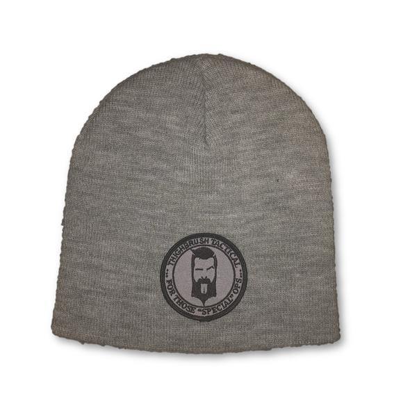 THIGHBRUSH® TACTICAL Beanies - "For Those Special Ops" Patch on Front - Grey - thighbrush